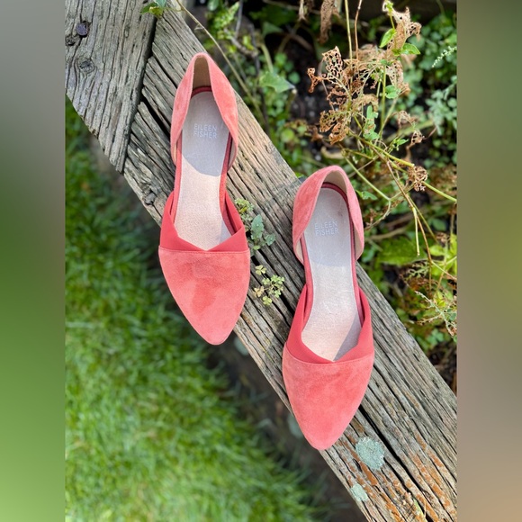 Eileen Fisher Asha-Su Suede Flats Spice Sz 8.5 - Picture 2 of 13